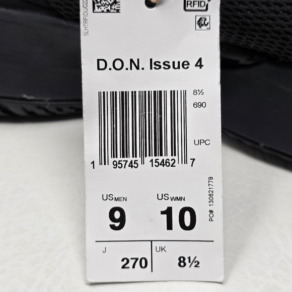 Adidas D.O.N. Donovan Issue 4 Basketball Shoes Black Grey GY6511 Men Size 9 New - Picture 4 of 13